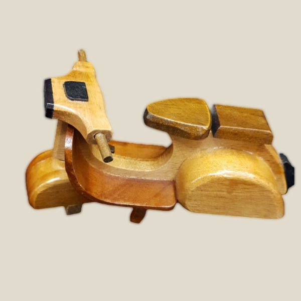 A unique wooden Vespa motorbike - Image 5