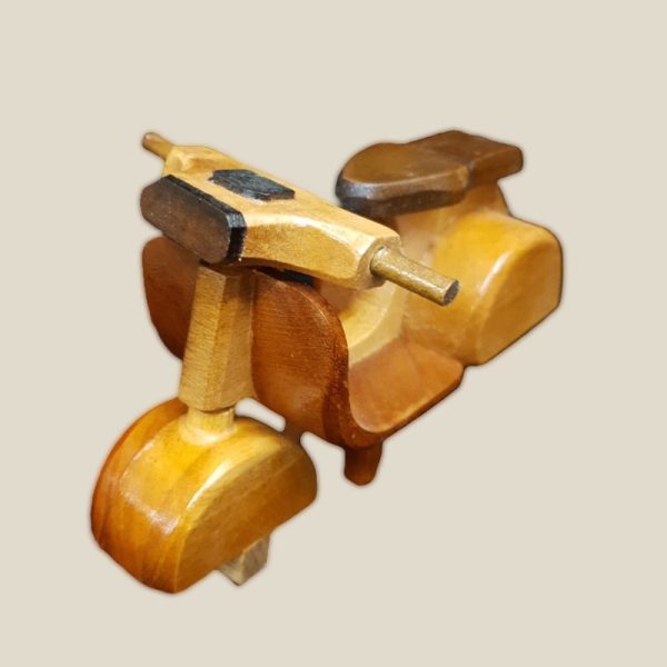 A unique wooden Vespa motorbike - Image 4