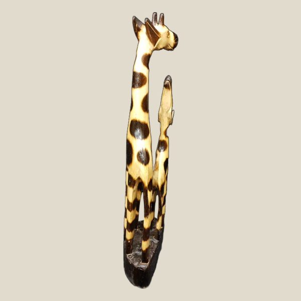 Wooden Mother and Baby Giraffe - Image 2