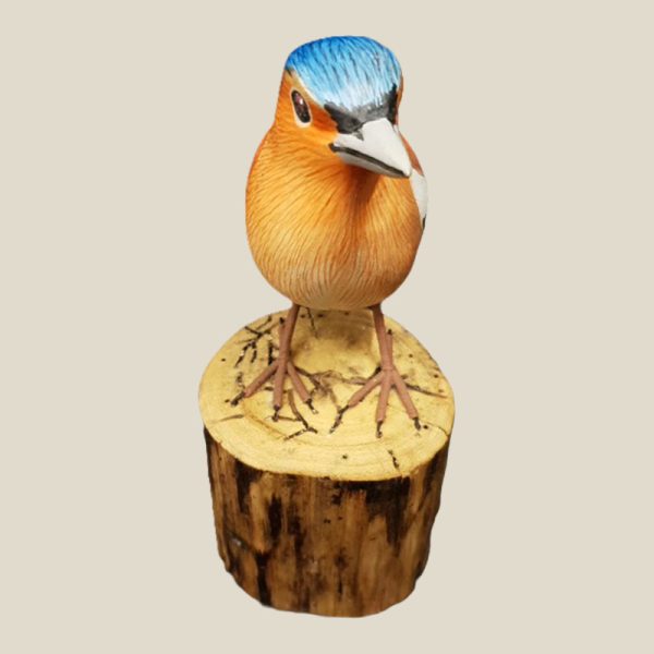 Hand Carved and Painted Wooden Chaffinch - Image 5