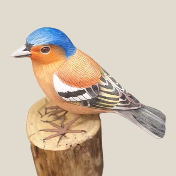 Hand Carved and Painted Wooden Chaffinch - Image 4