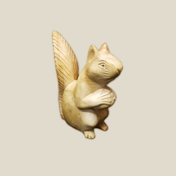 Hand Carved Wooden Squirrel - Image 3