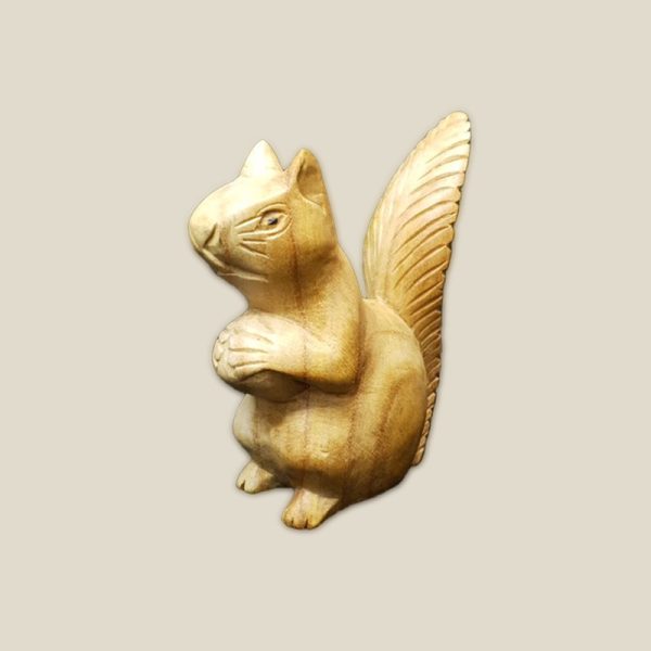 Hand Carved Wooden Squirrel - Image 4