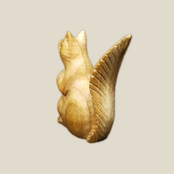 Hand Carved Wooden Squirrel - Image 2