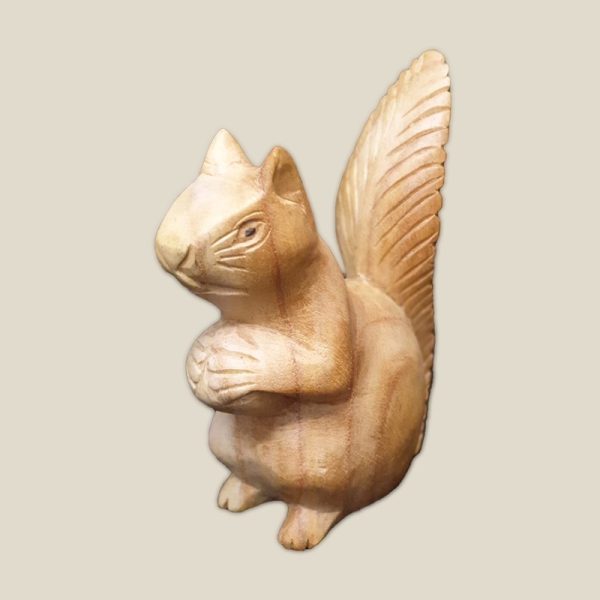 Hand Carved Wooden Squirrel