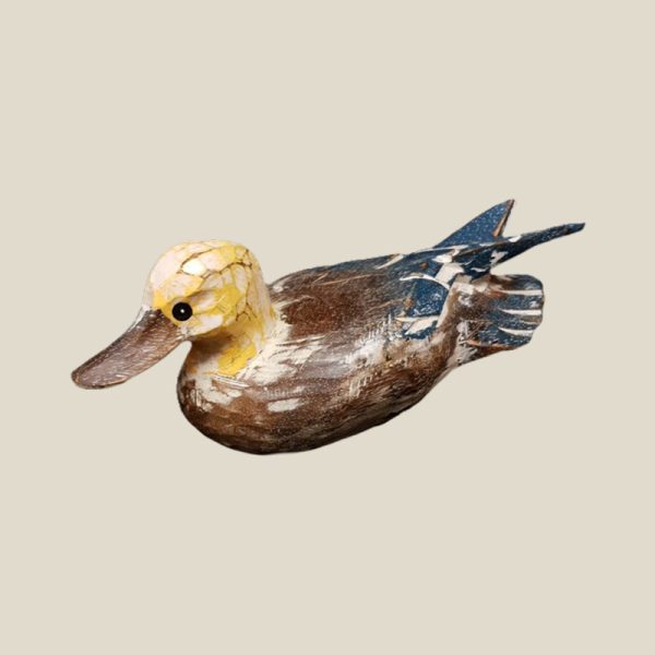Hand Carved and Paint washed Wooden Duck - Image 6
