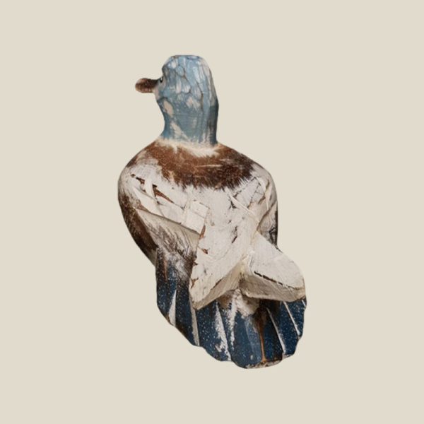 Hand Carved and Paint washed Wooden Duck - Image 2